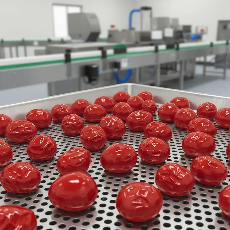 Công nghệ sấy dẻo giữ lại độ ẩm và màu sắc tự nhiên cho cà chua.