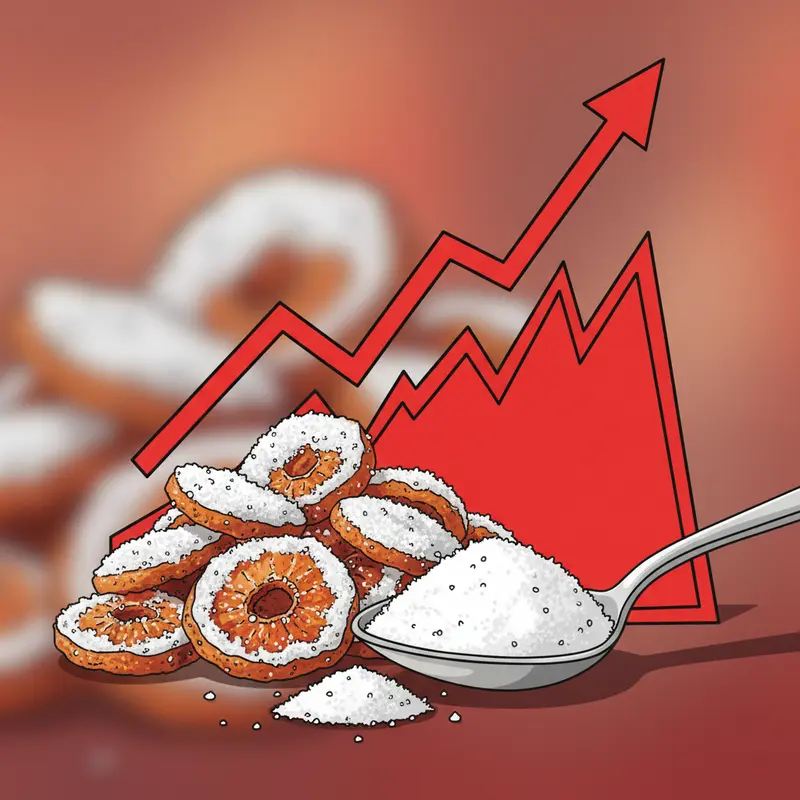 Sự khác biệt dễ nhận thấy giữa trái cây sấy tự nhiên và loại có bổ sung đường.