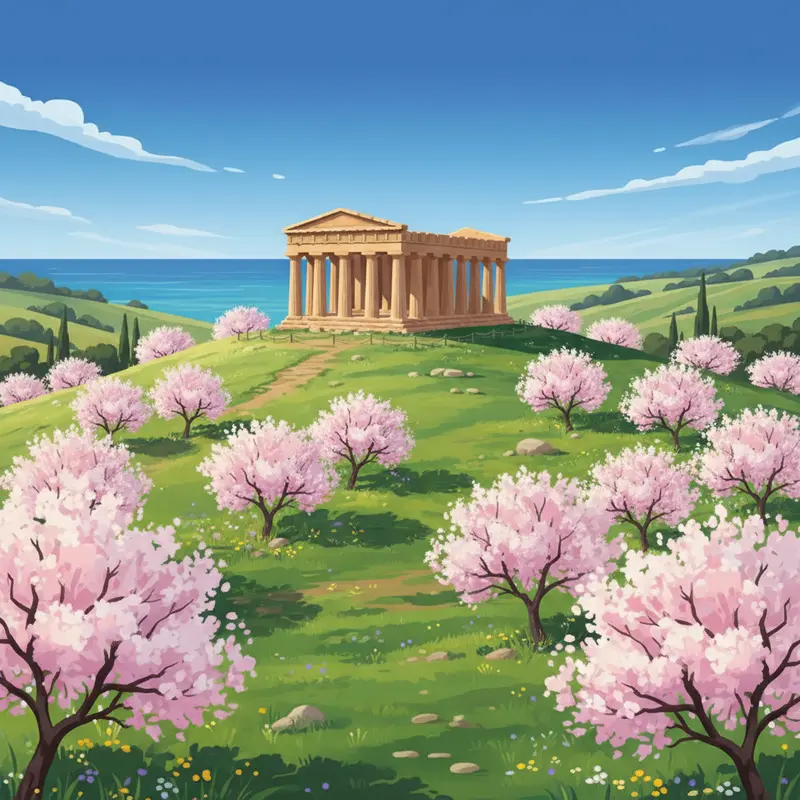 Vẻ đẹp yên bình và ấm áp của bờ biển Địa Trung Hải vào những ngày đầu xuân.