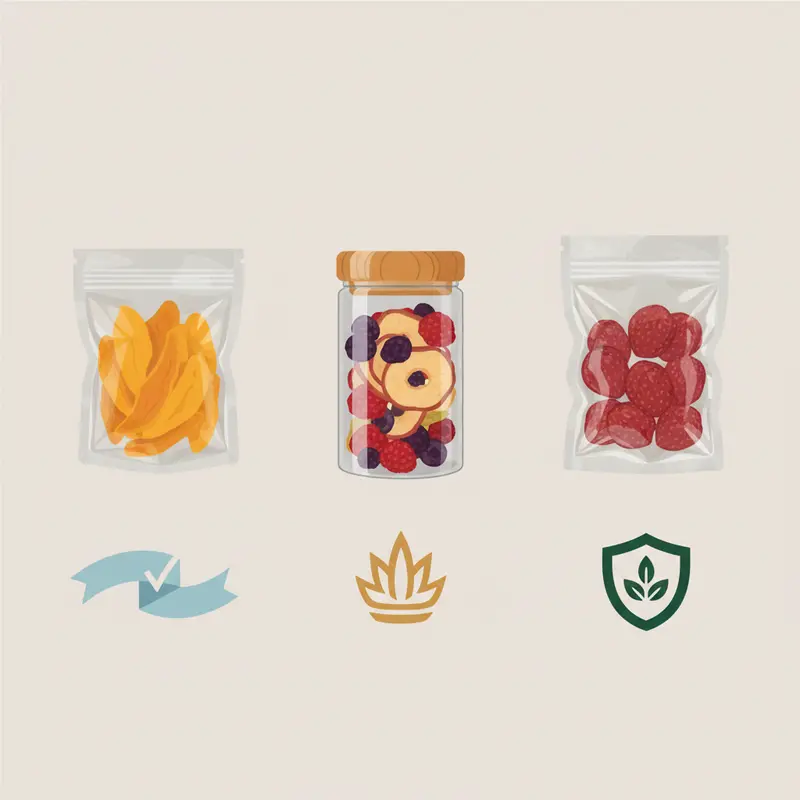 Độ ẩm và Oxy là hai tác nhân chính làm giảm chất lượng hoa quả sấy.