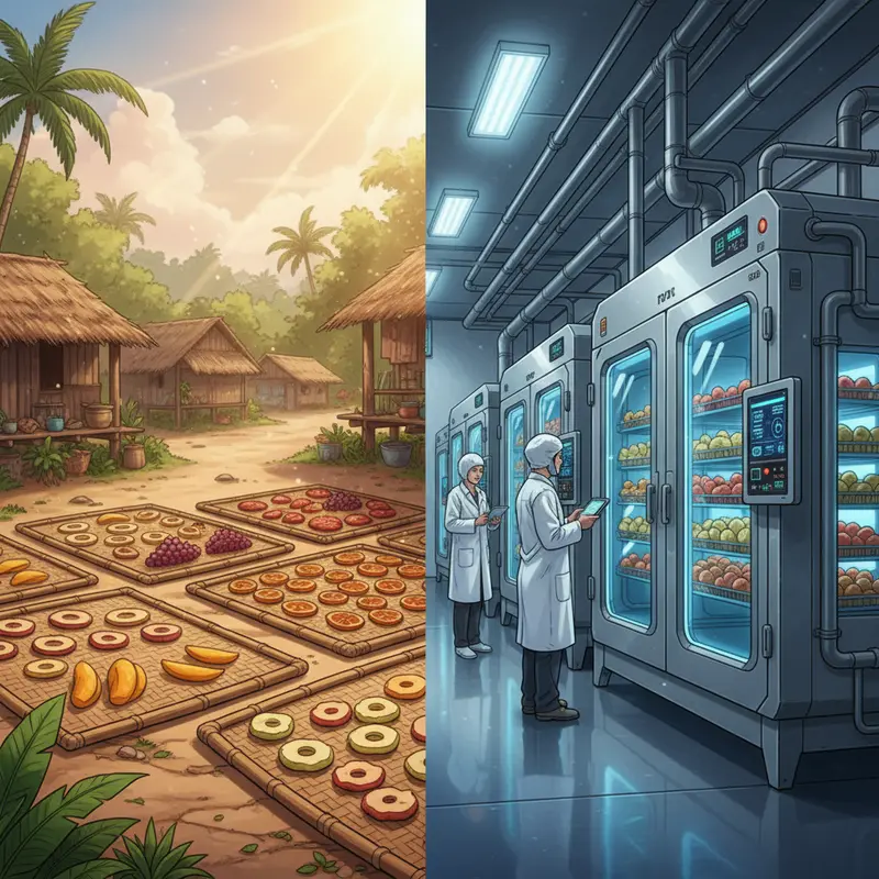 Sự chuyển dịch từ phương pháp truyền thống sang công nghệ sấy hiện đại.