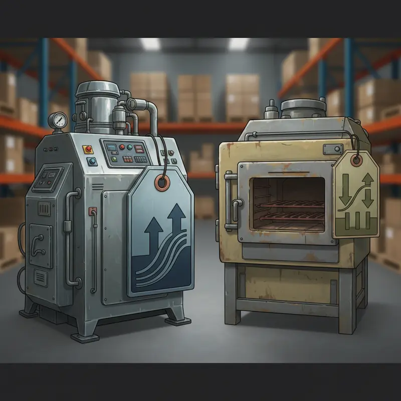 Sự khác biệt về cấu tạo kỹ thuật giữa công nghệ sấy lạnh và sấy nhiệt.