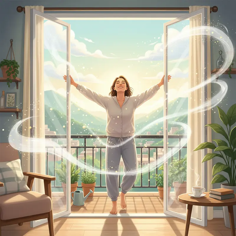 Dòng khí lưu thông hài hòa mang lại sức sống cho ngôi nhà.