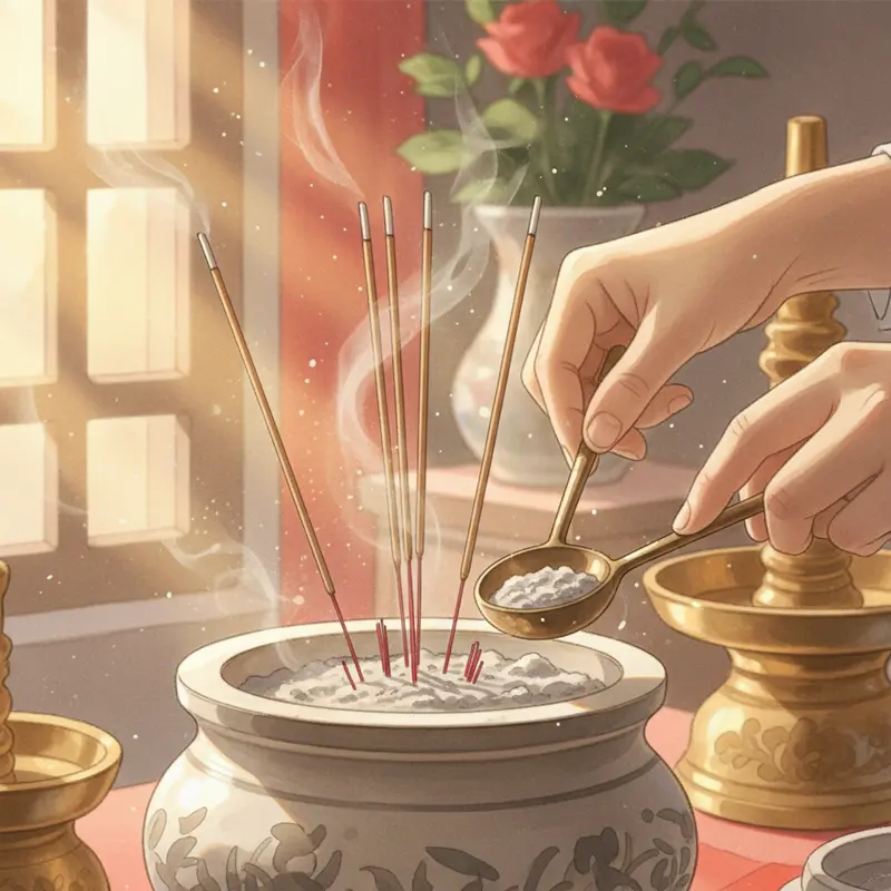 Bát hương là vật phẩm linh thiêng cần sự ổn định nhưng cũng cần được làm sạch.