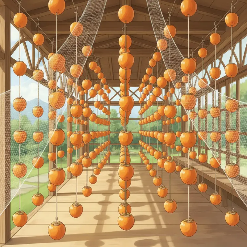 Chọn những quả hồng già, cứng và còn nguyên cuống là bước đầu tiên quan trọng.