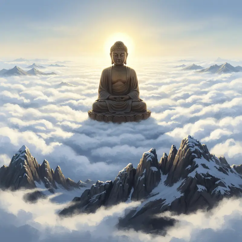 Chùa Đồng trên đỉnh thiêng Yên Tử trong sương sớm.