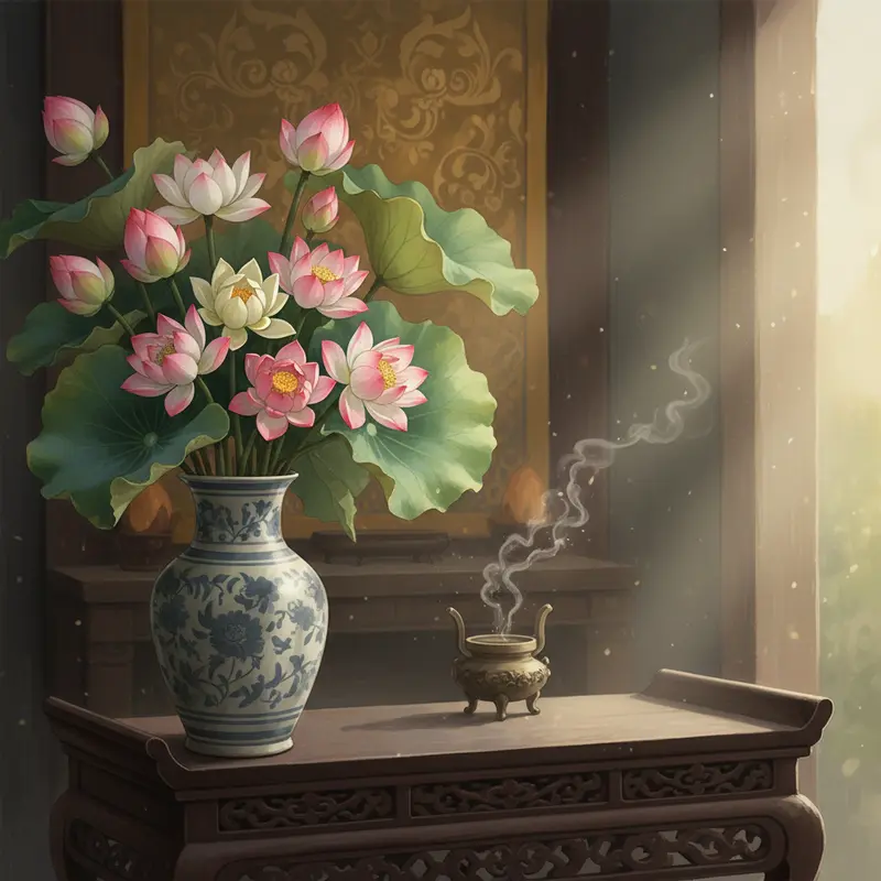 Mô phỏng quy luật vận động của mặt trời ứng với bàn thờ.