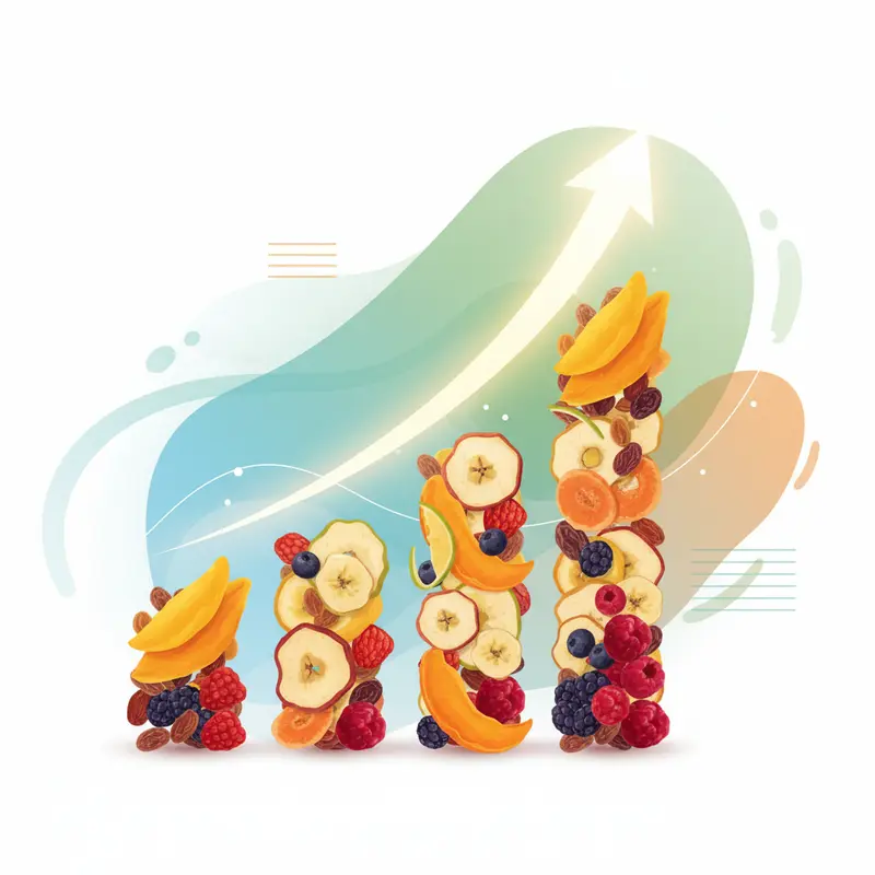 Thị trường hoa quả sấy 2025 đa dạng chủng loại và mức giá.