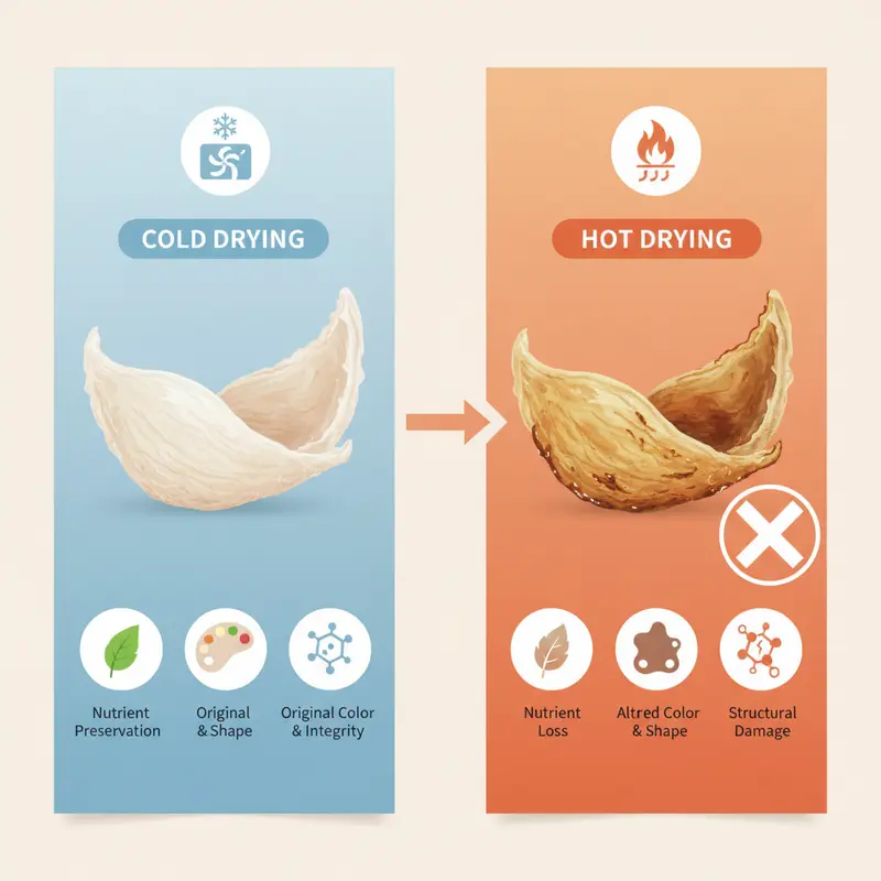 Máy sấy lạnh hiện đại trong cơ sở chế biến tổ yến, đảm bảo môi trường vệ sinh.