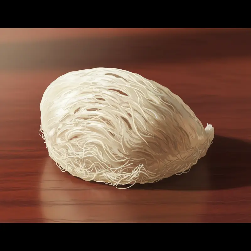 Cận cảnh cấu trúc nguyên bản của tổ yến rút lông khô