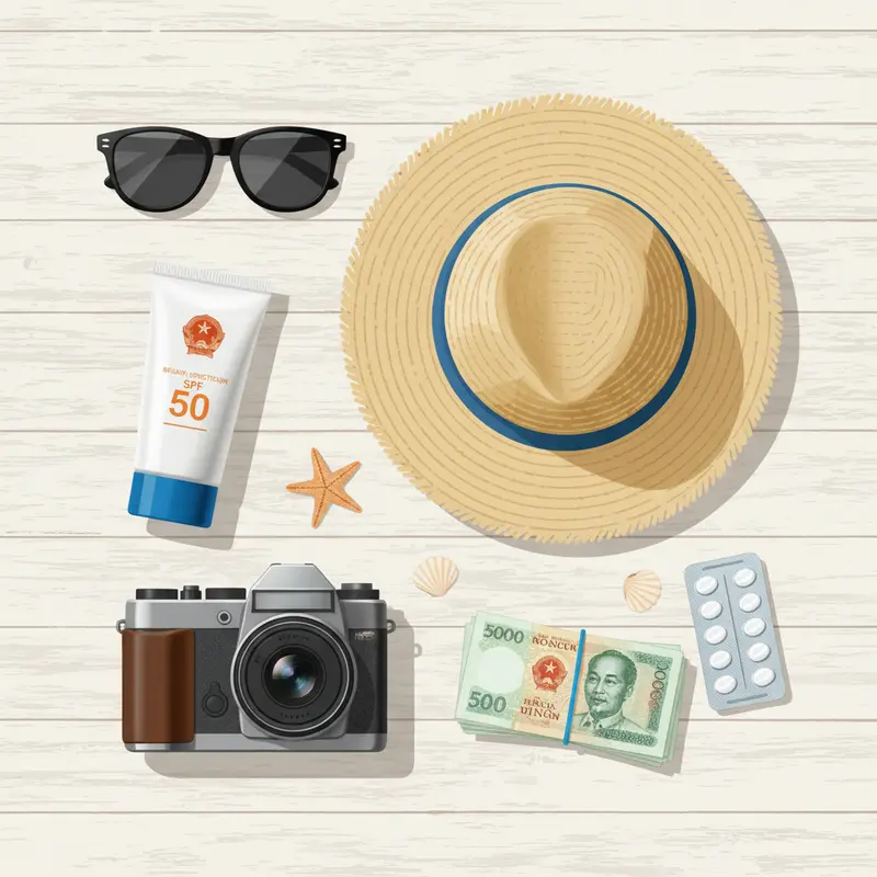 Thời tiết nắng đẹp và biển xanh tại Phú Quý dịp đầu xuân.