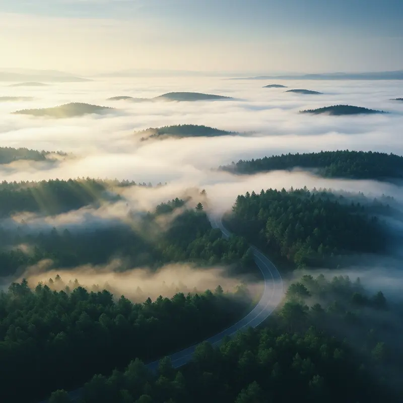 Măng Đen sở hữu khí hậu ôn đới mát mẻ quanh năm với sương mù bao phủ.