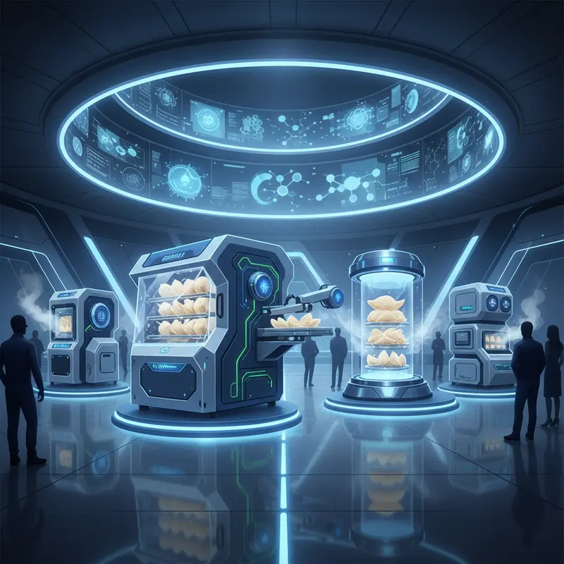 Máy sấy lạnh hiện đại trong cơ sở chế biến tổ yến, đảm bảo môi trường vệ sinh.