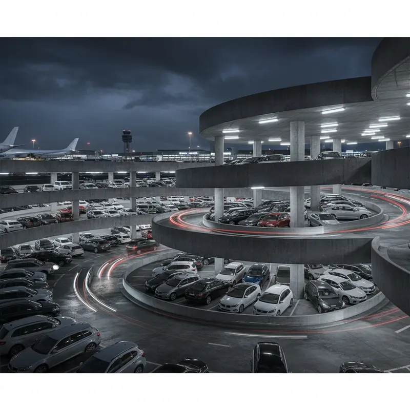 Nhà để xe TCP với kết cấu hiện đại ngay tại sân bay.