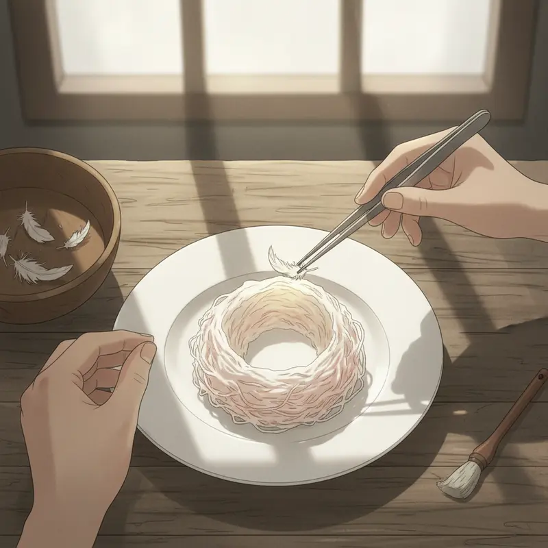 Bộ dụng cụ tiêu chuẩn để làm sạch yến thủ công tại nhà.