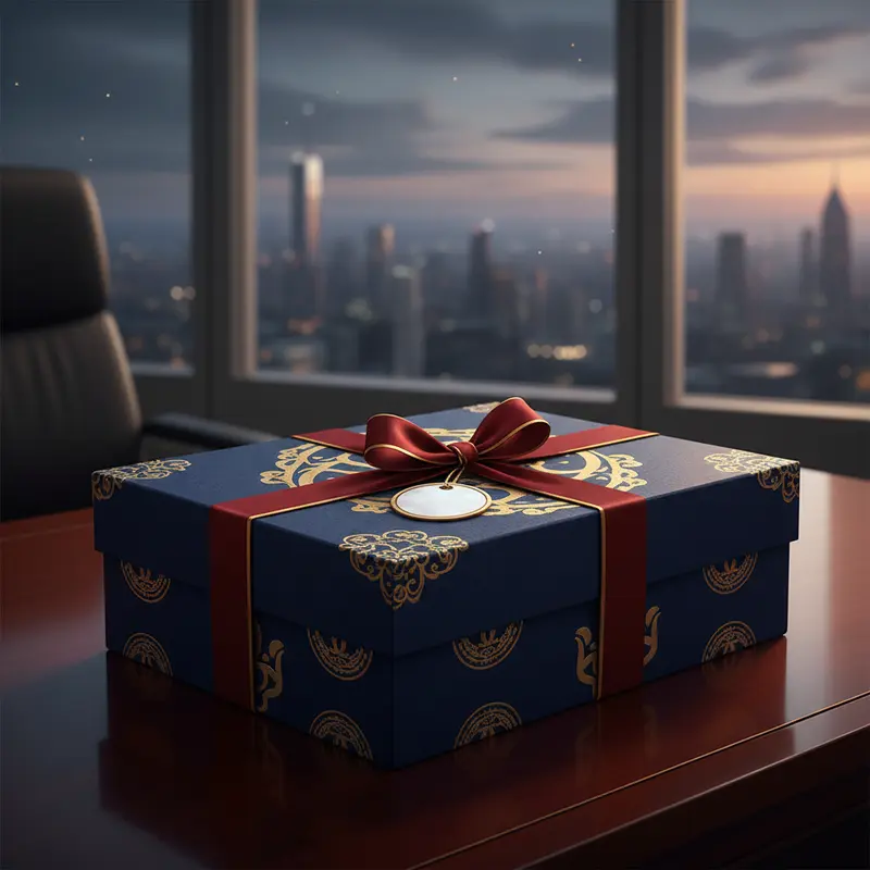 Hộp quà tặng Maison Luxury thể hiện đẳng cấp trên bàn làm việc của lãnh đạo.
