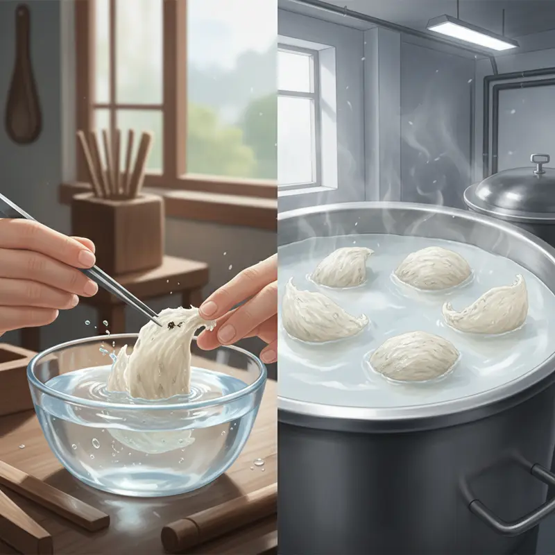 Sự đối lập giữa nguồn gốc minh bạch và nguồn hàng trôi nổi không rõ xuất xứ.