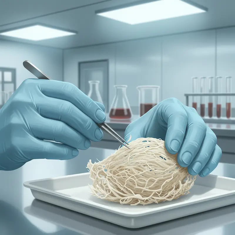 Sự khác biệt rõ rệt về cấu trúc giữa tổ yến già dày dặn và tổ yến non.