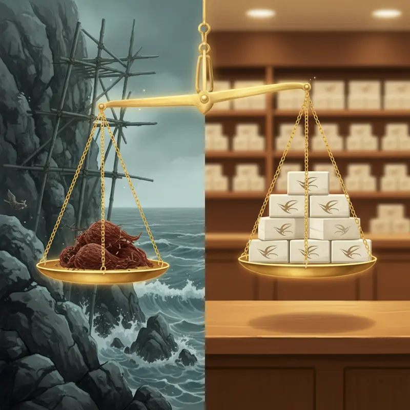 Môi trường sống khác biệt: Vách đá tự nhiên (trái) và nhà dẫn dụ chuyên biệt (phải).