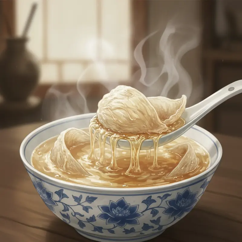 Sự khác biệt rõ rệt về màu sắc và độ dày giữa tổ yến già và tổ yến non