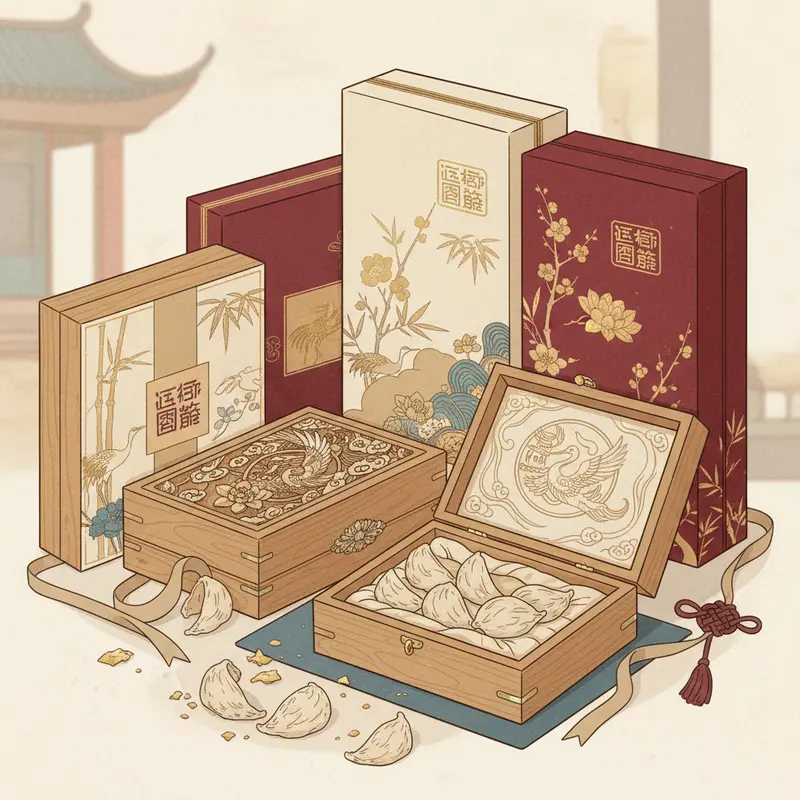 Hộp gỗ mỹ thuật bảo quản yến sào.