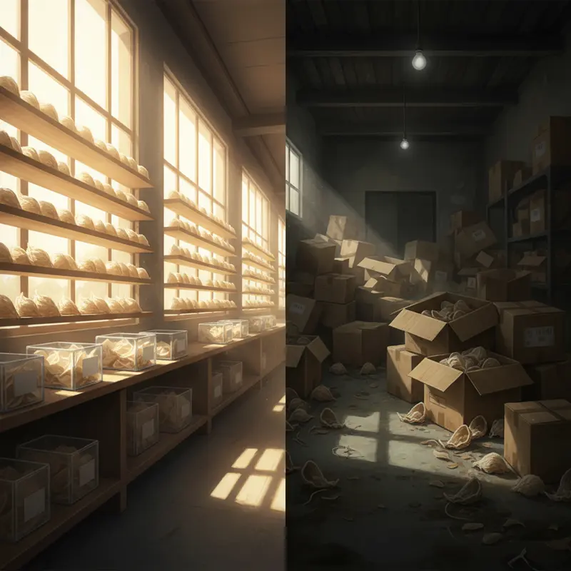 Sự đối lập giữa nguồn gốc minh bạch và nguồn hàng trôi nổi không rõ xuất xứ.