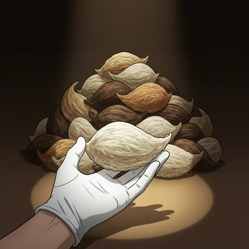 Sự tỉ mỉ tuyệt đối trong quá trình rút lông khô thủ công.