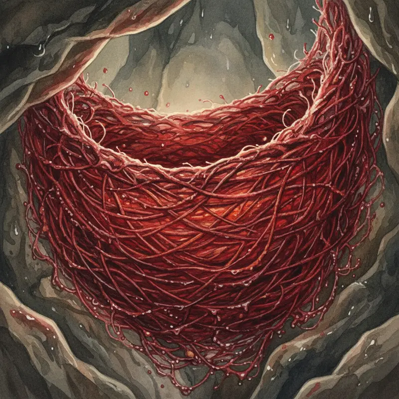 Tổ yến huyết có màu đỏ đậm, hiếm có và giàu dinh dưỡng.