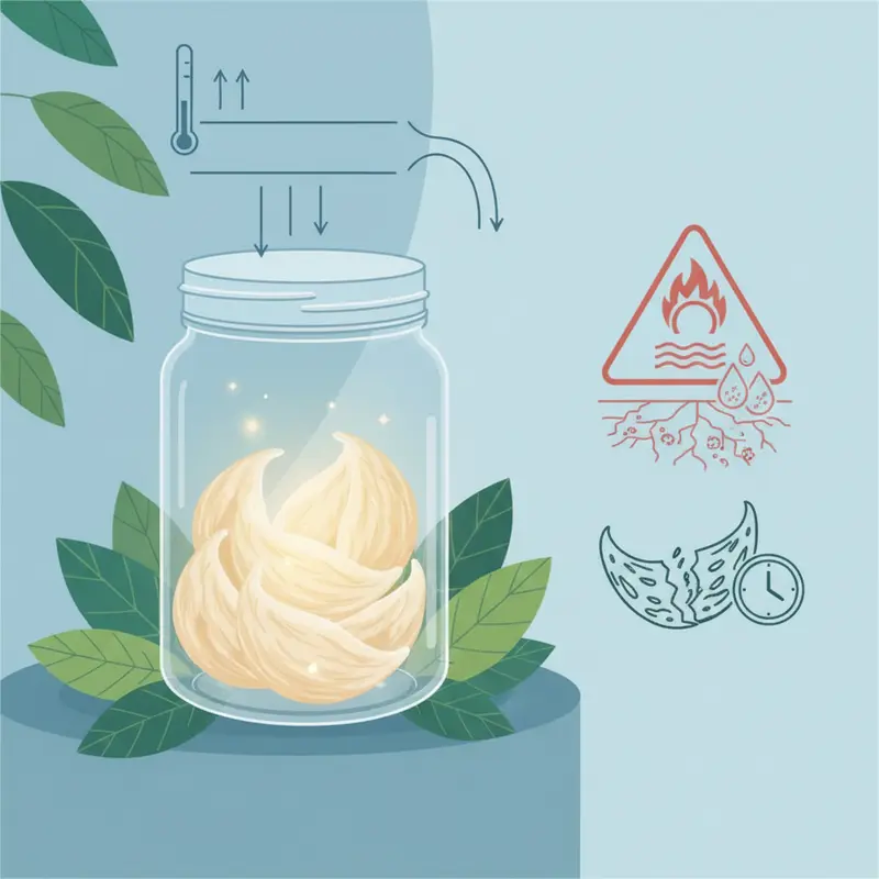 Cấu trúc sợi yến tinh chế khô hoàn toàn giúp kéo dài thời gian bảo quản.