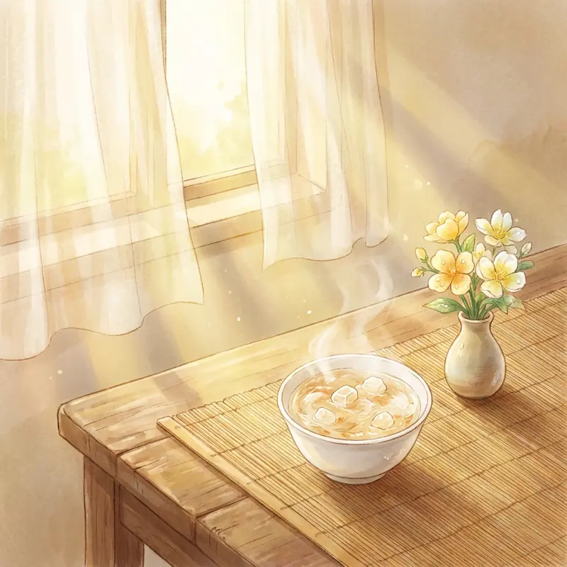 Bát yến chưng ấm nóng vào sáng sớm giúp khởi động ngày mới tràn đầy năng lượng.