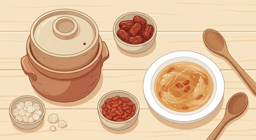 Chưng cách thủy cùng táo đỏ là công thức dưỡng nhan kinh điển.