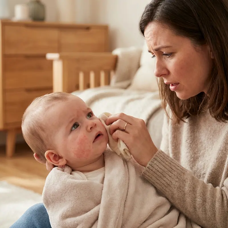 Cần cảnh giác với các dấu hiệu dị ứng khi cho trẻ thử thực phẩm mới.