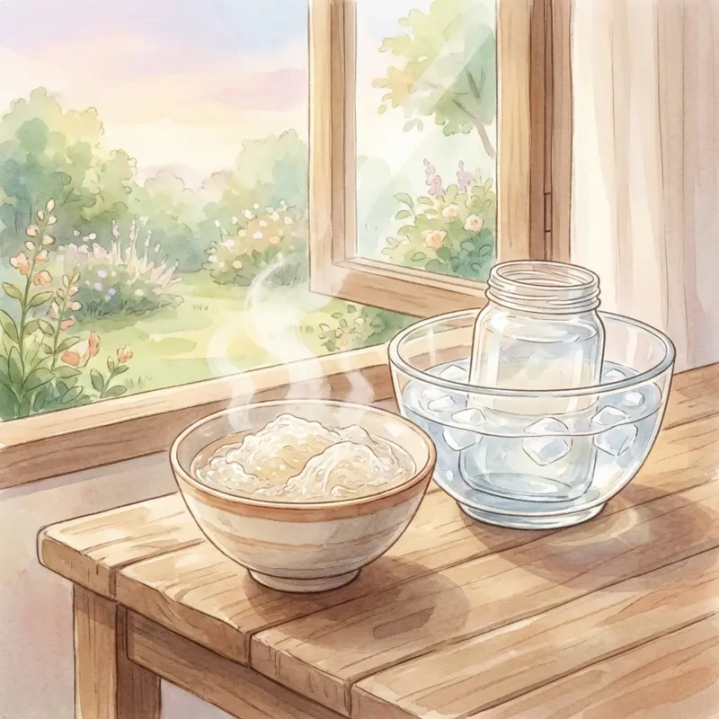 Làm nguội yến hoàn toàn trước khi cho vào tủ lạnh.