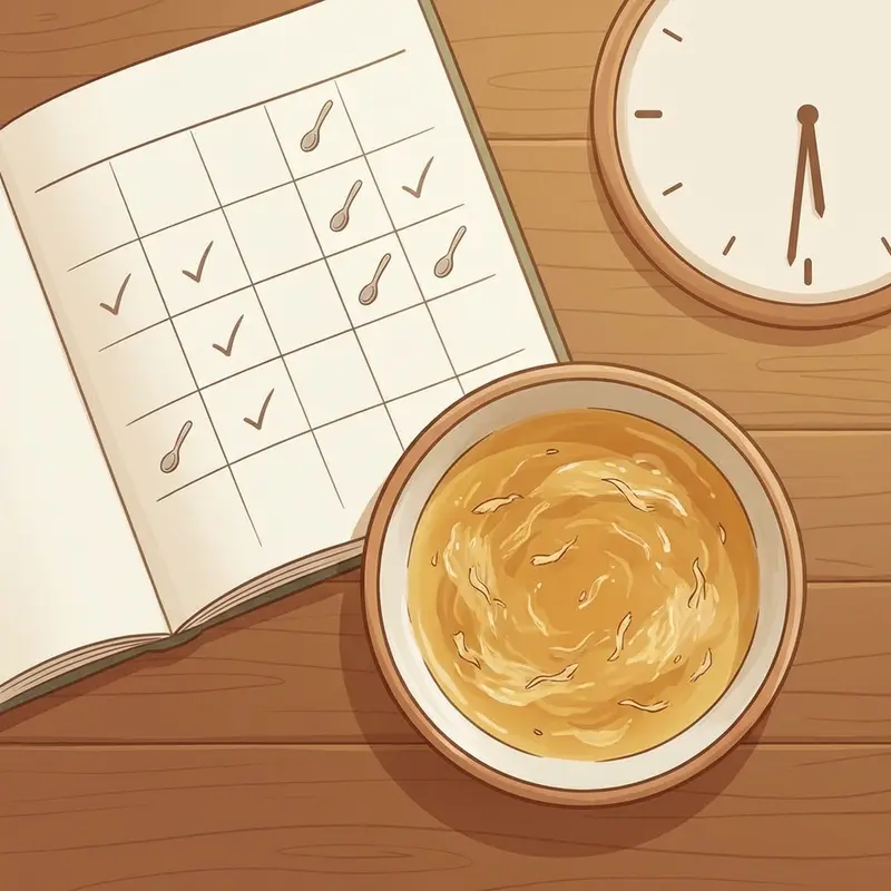 Biểu đồ thời gian và tần suất sử dụng yến sào hợp lý cho nam giới.