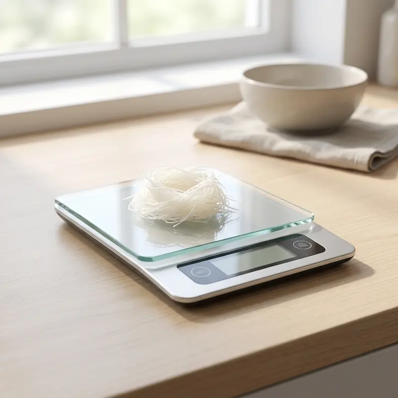 Cân đo liều lượng yến sào chuẩn xác cho mỗi lần sử dụng.