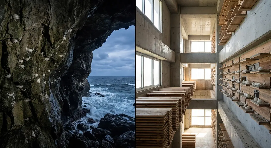 Sự khác biệt về môi trường sống giữa hang động tự nhiên và nhà yến.