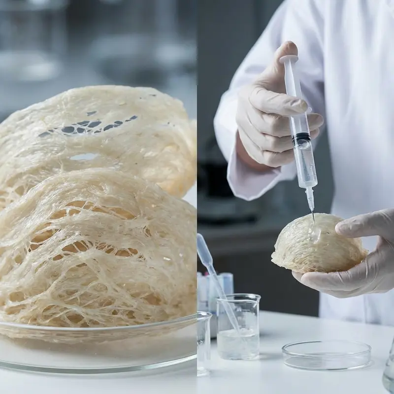 Quá trình độn tạp chất vào tổ yến để tăng trọng lượng và tạo hình.