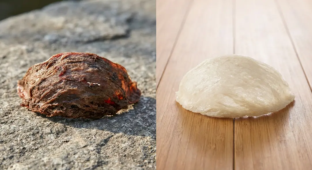 Chim yến hàng đang dệt tổ trên vách đá tự nhiên