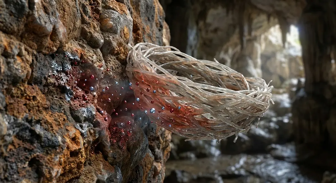 Chim yến hàng đang dệt tổ trên vách đá tự nhiên