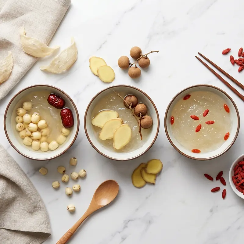 Các món yến chưng thanh đạm phù hợp cho dạ dày lúc sáng sớm và đêm muộn.