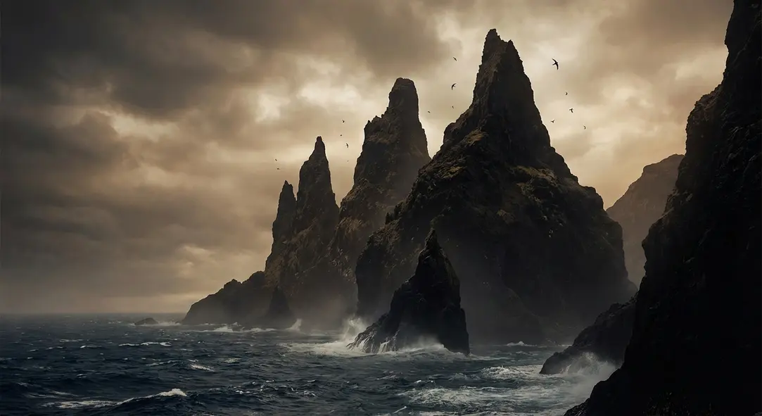 Chim yến hàng đang dệt tổ trên vách đá tự nhiên