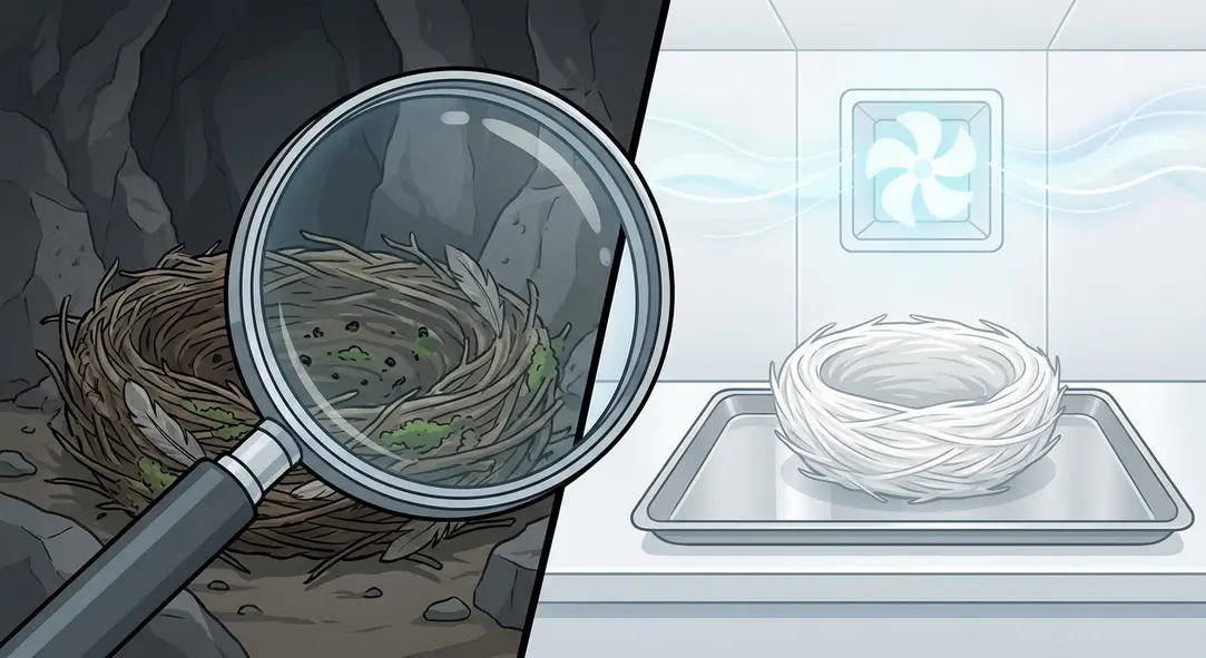 Sự khác biệt về môi trường sống: Hang động tự nhiên và Nhà dẫn dụ chuyên dụng.