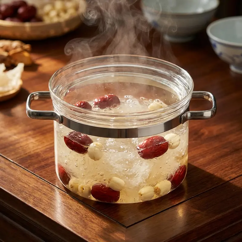 Chưng yến cách thủy cùng thảo mộc giúp giữ trọn vẹn dưỡng chất.