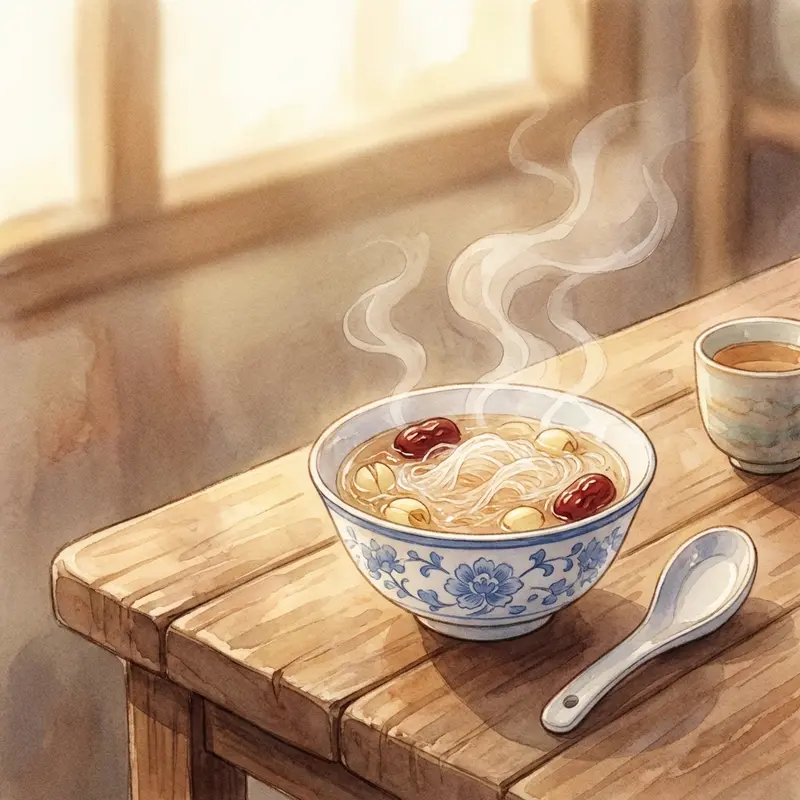 Yến chưng táo đỏ và hạt sen mang lại lợi ích tuyệt vời cho sức khỏe.