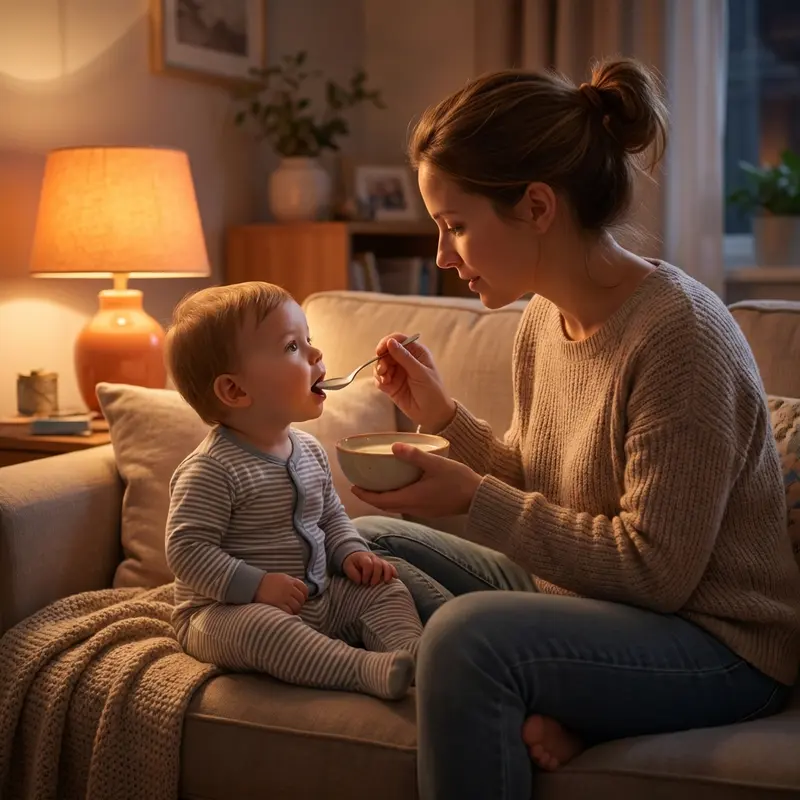 Cho bé ăn với liều lượng vừa đủ vào buổi tối giúp phát huy tối đa công dụng.