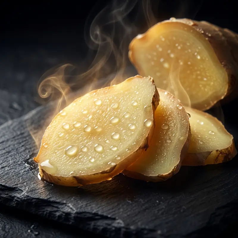 Tinh dầu gừng tỏa hương giúp khử mùi tanh tự nhiên.