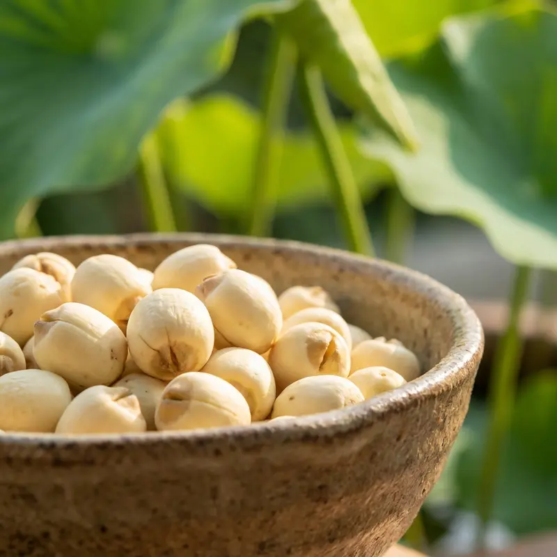 Hạt sen chứa alkaloid giúp an thần và hỗ trợ lưu trữ ký ức hiệu quả.