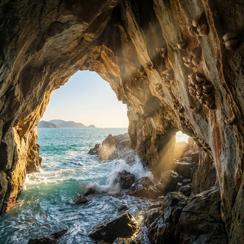 Hang động đá vôi tại vùng biển Khánh Hòa