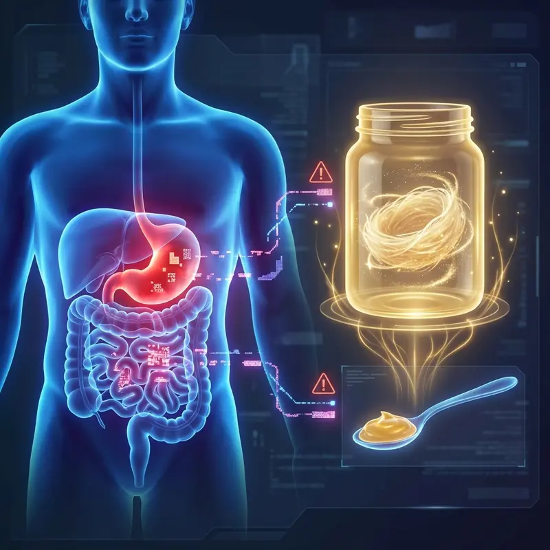 Tác động tiêu cực của yến giả đến hệ tiêu hóa và các cơ quan nội tạng.