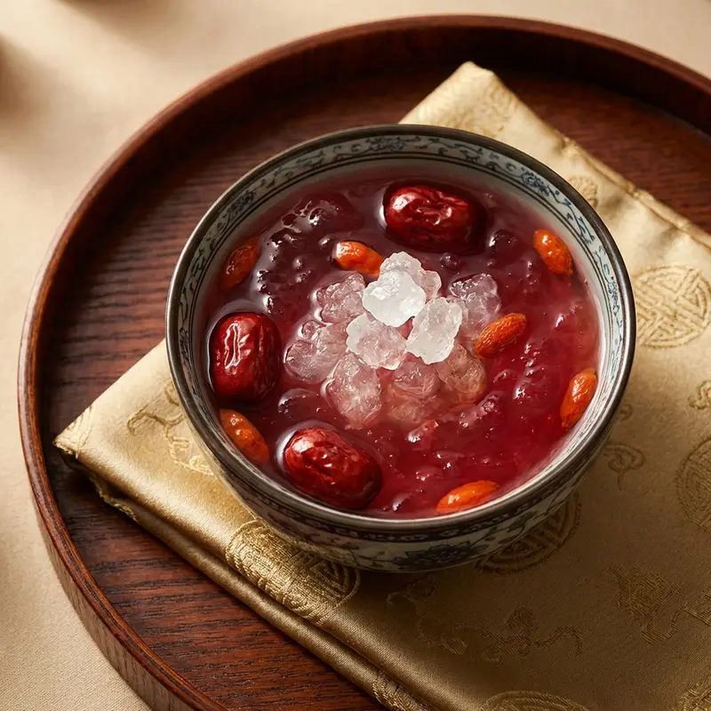 Chưng yến cách thủy cùng táo đỏ và đường phèn giúp tối ưu hóa khả năng hấp thụ.